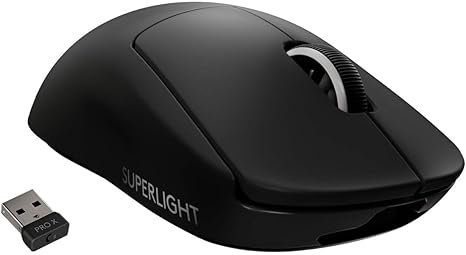 Logitech G PRO X SUPERLIGHT Wireless Gaming Mouse, Ultra-Lightweight, HERO 25K Sensor, Black
