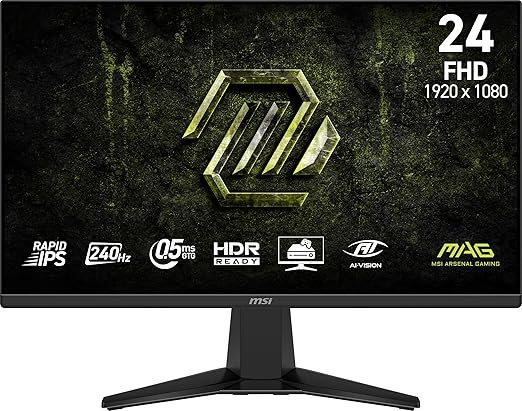 MSI MAG 245F X24 24-inch 1920 x 1080 (FHD) Gaming Monitor, 240Hz Black